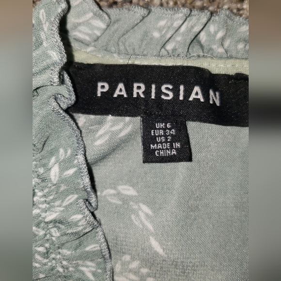 Parisian| Floral Plunging Neckline Midi Dress with Bell Sleeves - Picture 5 of 7